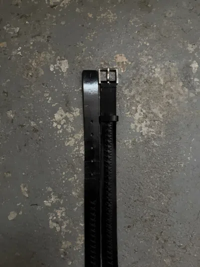 Pre-owned Dior X Hedi Slimane Ss04 ‘strip' X Overlocked Belt In Black