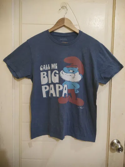 Pre-owned Cartoon Network Smurfs By Peyo Casual Shirt In Gray