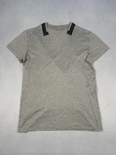 Pre-owned Dior Homme Fw08 V-neck T-shirt Kris Van Assche In Gray