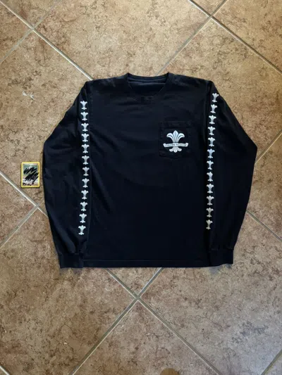 Pre-owned Chrome Hearts Fleur Long Sleeve In Black