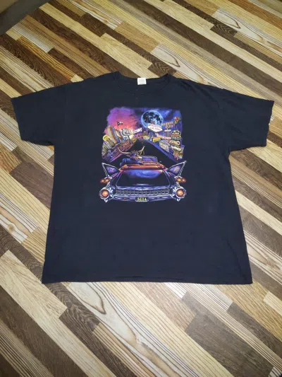 Pre-owned Grailed Vintage Y2k Las Vegas Neon Graphic Classic Car Art Tee In Black