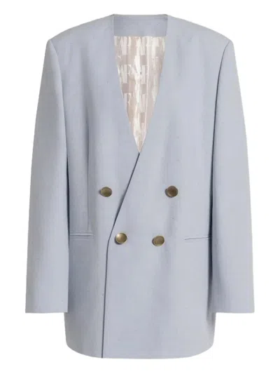 Alberta Ferretti Jacket Long Sleeves Padded Shoulders Buttons Lapels In Multi