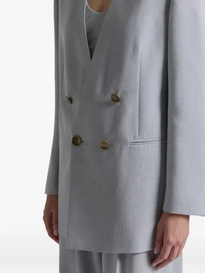 Alberta Ferretti Jacket Long Sleeves Padded Shoulders Buttons Lapels In Multi