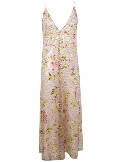 Alberta Ferretti Printed Sequins Long Dress Clothing In Multi