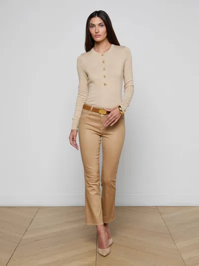 L'agence Tati Coated Bootcut Jean In Brown