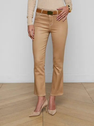 L'agence Tati Coated Bootcut Jean In Brown