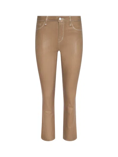 L'agence Tati Coated Bootcut Jean In Brown