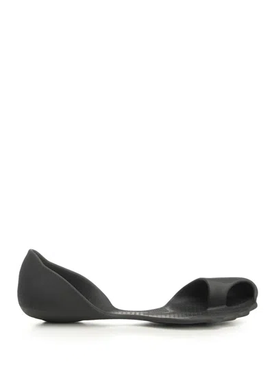 Balenciaga Anatomical Zero Rubber Slippers In Black