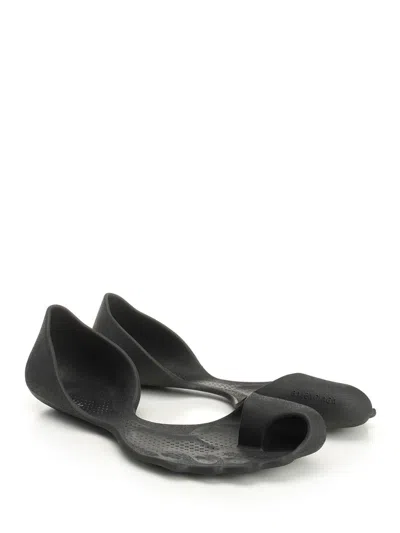 Balenciaga Anatomical Zero Rubber Slippers In Black