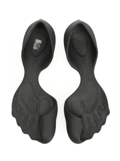 Balenciaga Anatomical Zero Rubber Slippers In Black