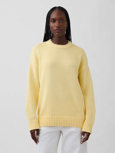 Gap 100% Cotton Oversized Sweater In Yellow
