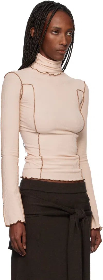 Baserange Pink Omato Turtleneck In Brown