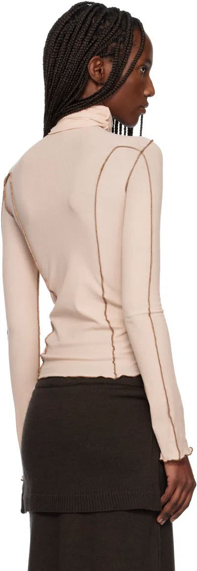 Baserange Pink Omato Turtleneck In Brown