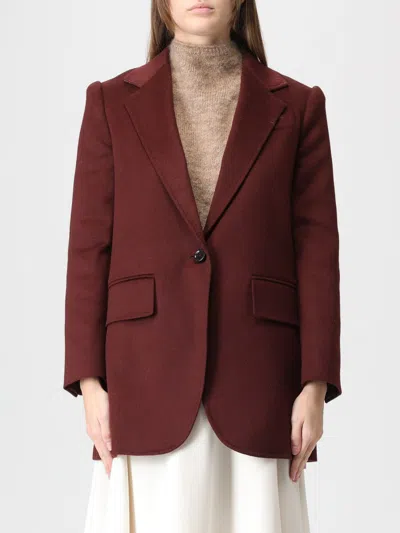 Max Mara Blazer  Woman Color Burgundy In Burgundy