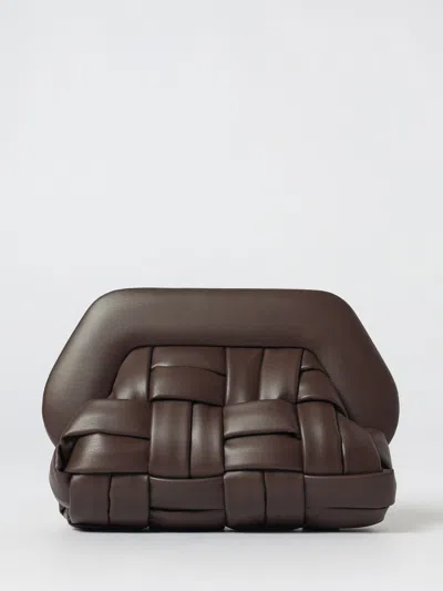 Themoirè Clutch  Woman Color Ebony In Brown