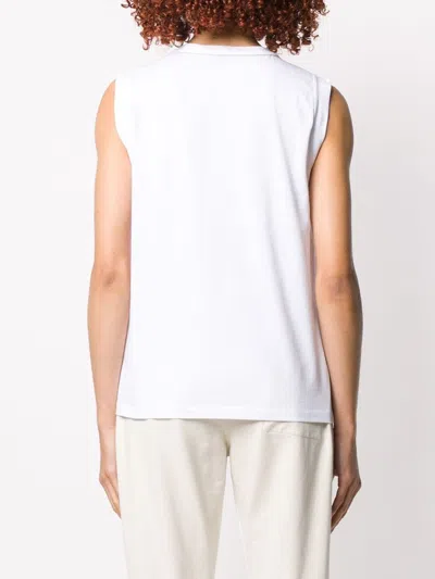 Brunello Cucinelli White Basic Tank Top In White