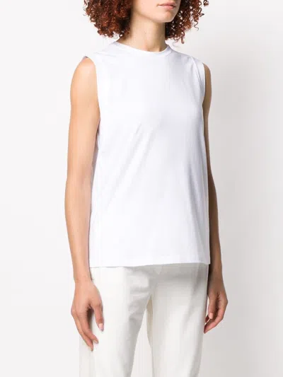 Brunello Cucinelli White Basic Tank Top In White