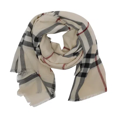 Burberry Women Check Wool Scarf In Multi