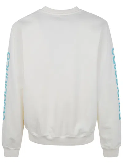 Casablanca Graphic-print Crew-neck Sweatshirt In White