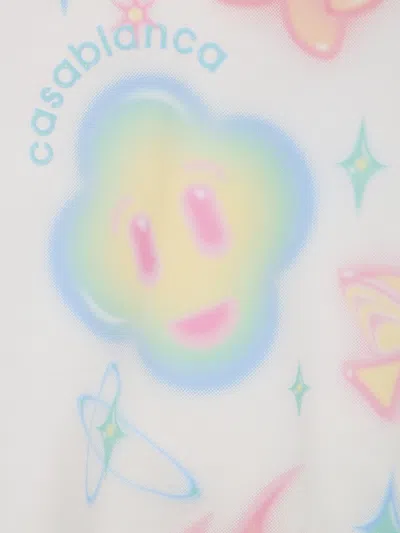 Casablanca Graphic-print Crew-neck Sweatshirt In White