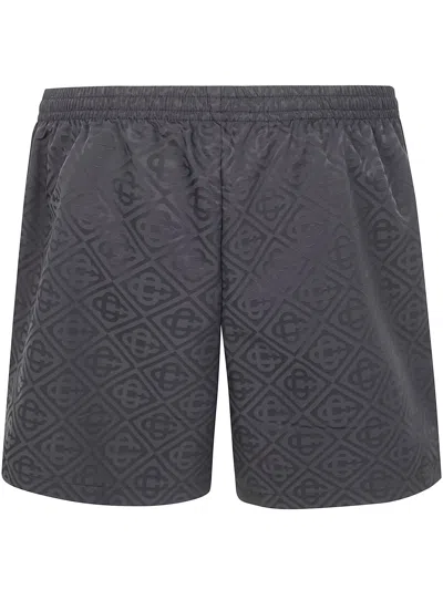 Casablanca Mens Swim Shorts All Over Pattern In Black