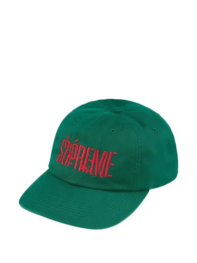 Supreme Splatter 6-panel Baseball Cap In Green