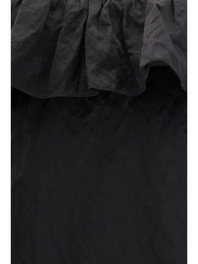 Chloé Mini Dress Without Sleeves In Washed Technical Satin In Black