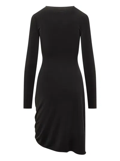 Coperni Dress Suspended Design Asymmetric Hem Buckle In Black