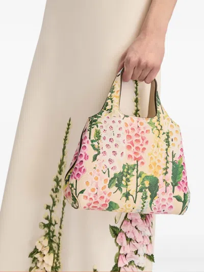 Oscar De La Renta The Mini Topaz Floral-print Tote Bag In Multi