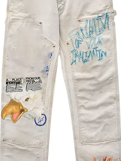 Travis Scott Cactus Jack X Fragment Design Painters Imagination Pants In White