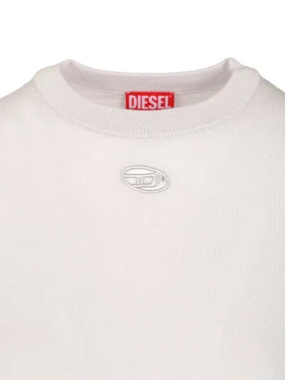 Diesel Wool Sweater T-shirt Grey In White