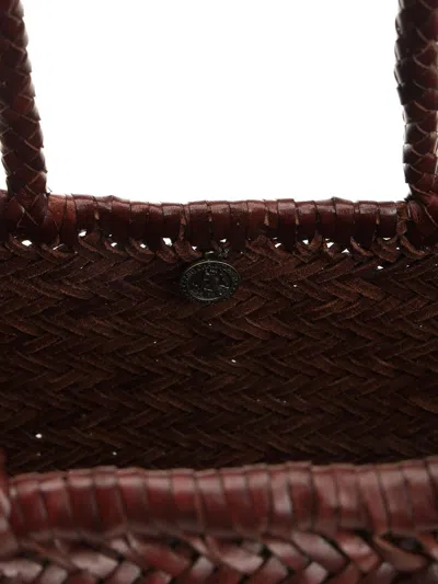 Dragon Diffusion Large Woven Leather Basket Handbags Brown In Brown