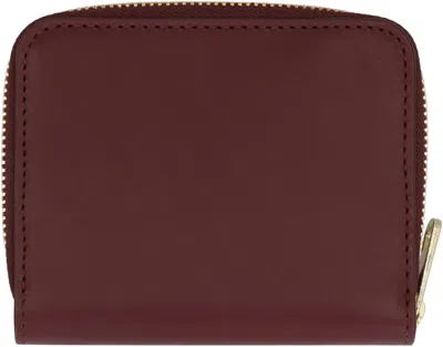 Apc A.p.c. Leather Wallet In Red