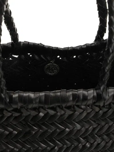 Dragon Diffusion Woven Leather Basket Small Handbags Black In Black