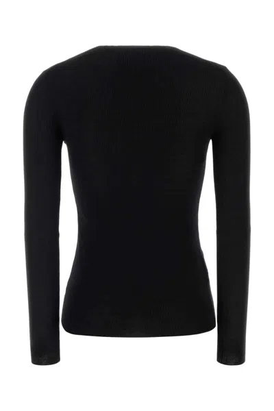 Prada Black Wool Sweater In Black