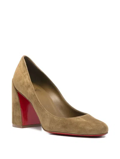 Christian Louboutin Miss Sab Suede Leather Pumps In Brown