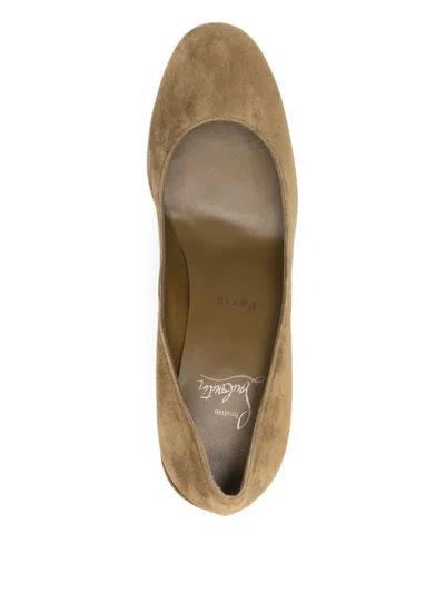 Christian Louboutin Miss Sab Suede Leather Pumps In Brown