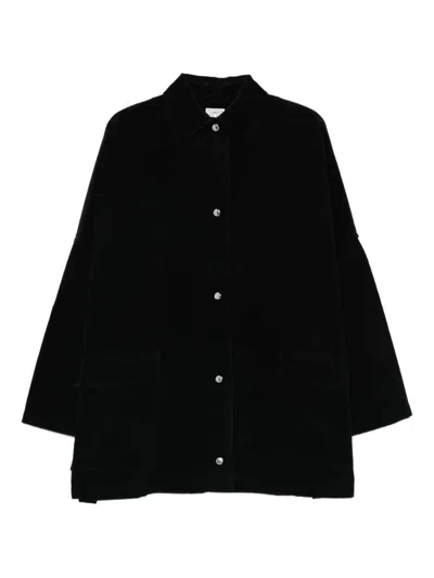 Totême Toteme Organic Cotton Corduroy Overshirt Jacket In Black