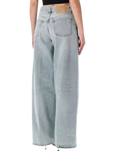 Haikure Bethany Belt Loop Five Pocket Wide Leg Trousers In Blue