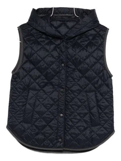 Brunello Cucinelli Quilted Nylon Down Vest In Multi