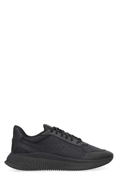 Hugo Boss Boss Sneakers Ttnm Evo With Jacquard Monogram In Black