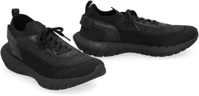 Hugo Boss Mesh Upper Sock Sneakers Pull Tab Sole In Black