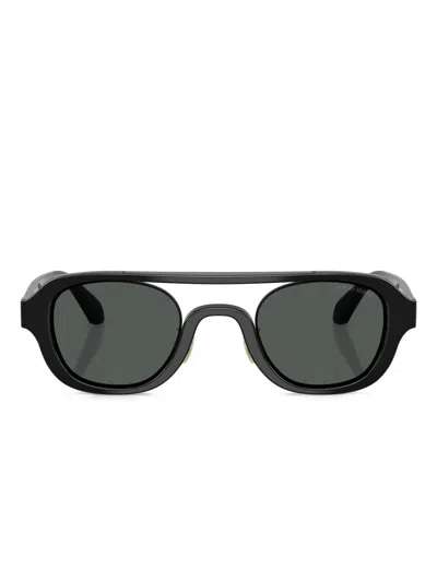 Giorgio Armani Round-frame Sunglasses In Black