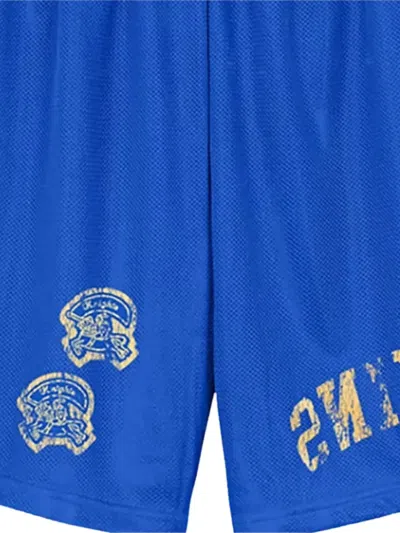 Travis Scott Graphic-print Short In Blue
