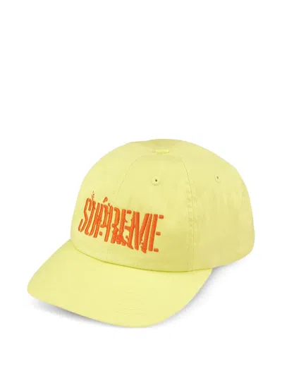 Supreme Splatter 6-panel Baseball Cap In Yellow