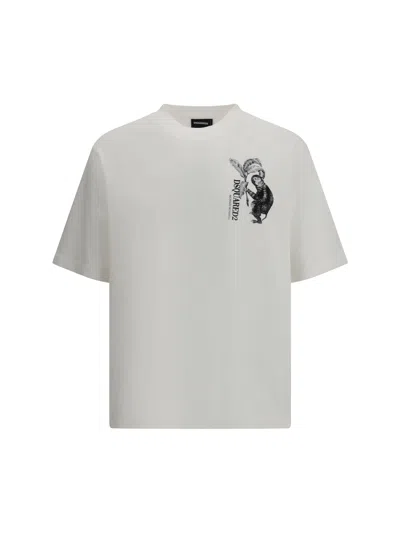 Dsquared2 Short-sleevedprintedt-shirt In White