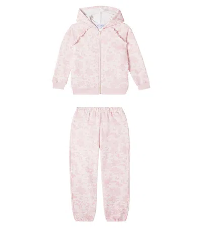 Tartine Et Chocolat Cotton Fleece Hoodie And Sweatpants Set In Animal Print