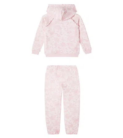 Tartine Et Chocolat Cotton Fleece Hoodie And Sweatpants Set In Animal Print