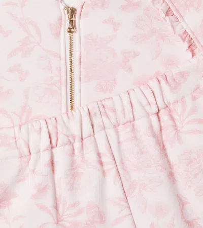 Tartine Et Chocolat Cotton Fleece Hoodie And Sweatpants Set In Animal Print