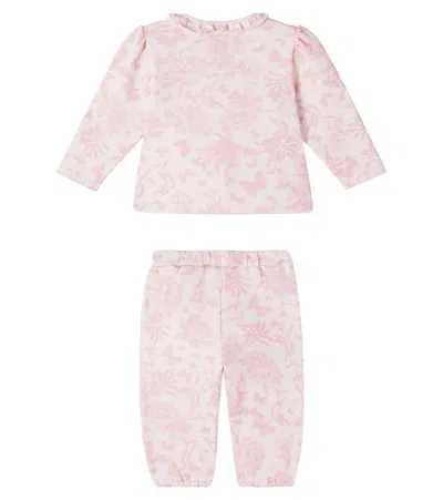 Tartine Et Chocolat Baby Cotton Top And Sweatpants Set In Animal Print